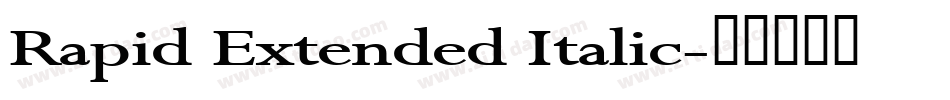 Rapid Extended Italic字体转换